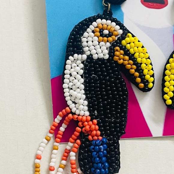 Handmade beaded earrings - Picture 2 of 3